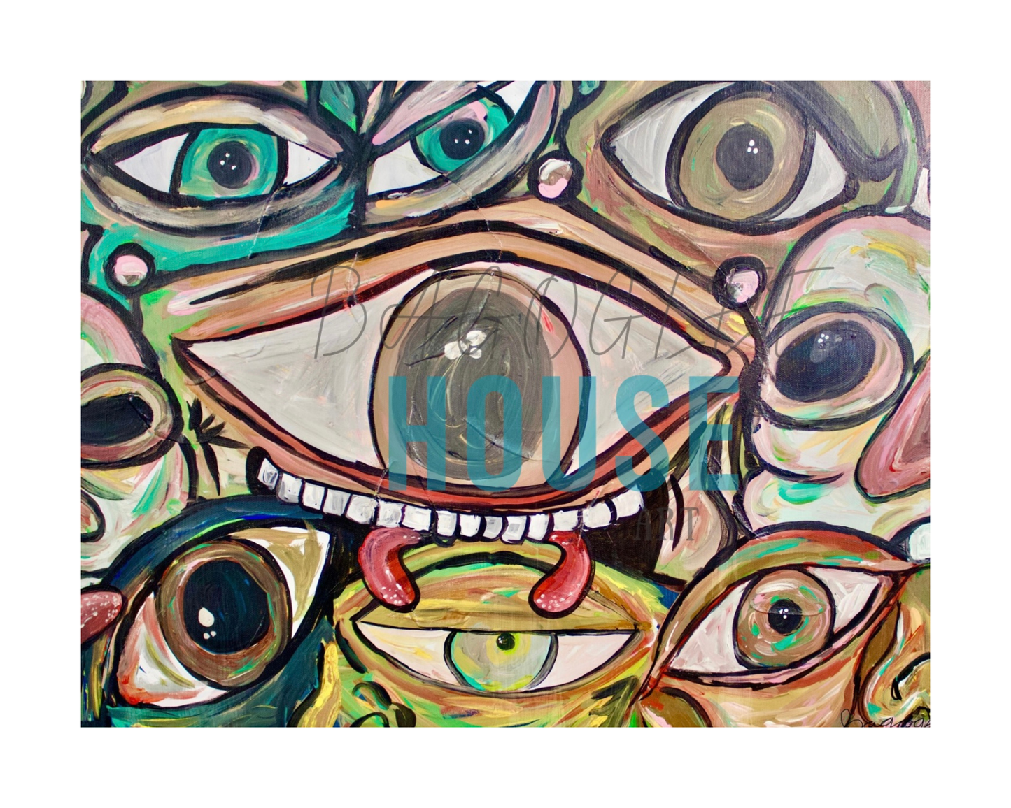 “Eyes With Sharp Teeth” Fine Art Giclee Matte Paper Print