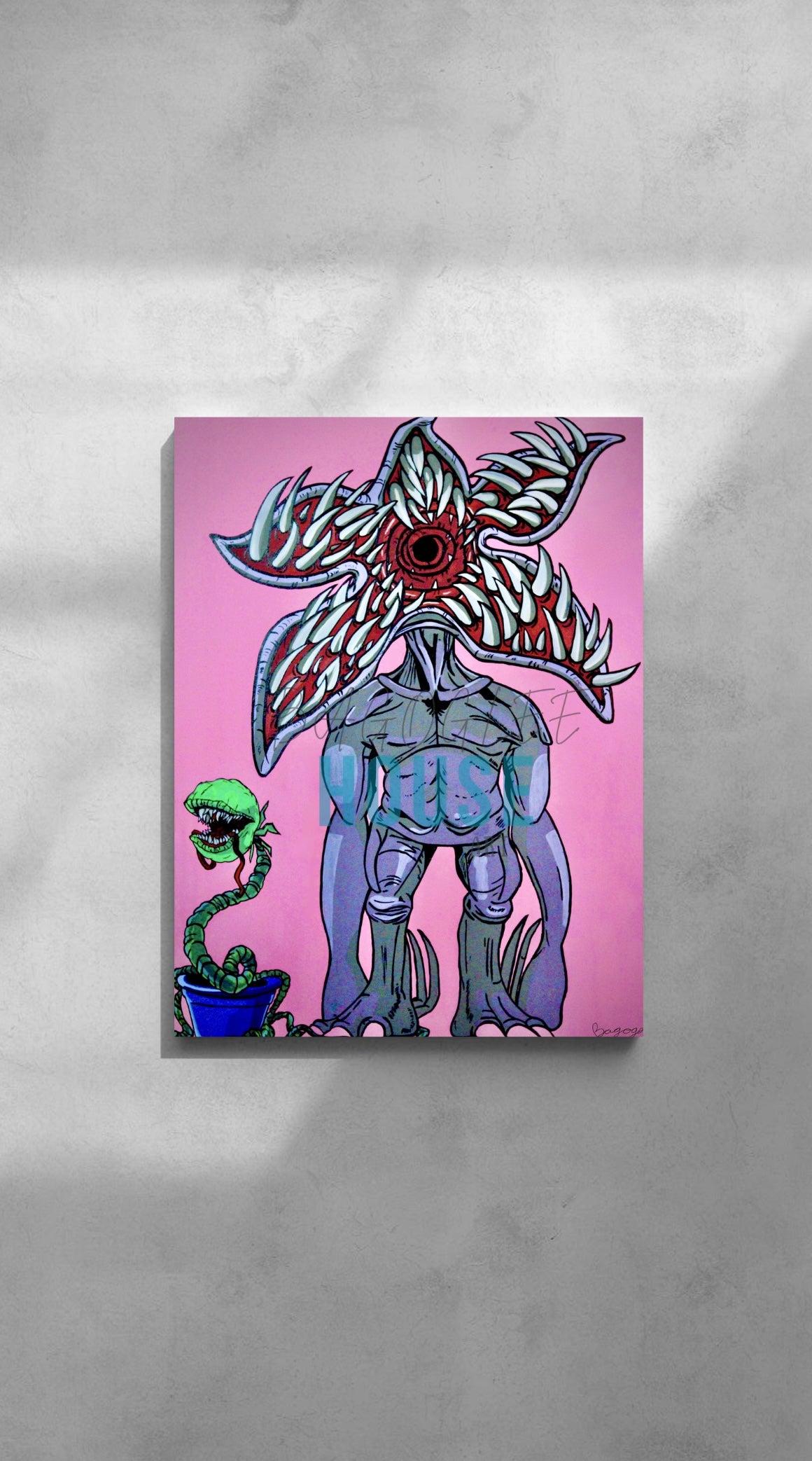 “Strange Connections” Fine Art Giclee Canvas Print (Pink)
