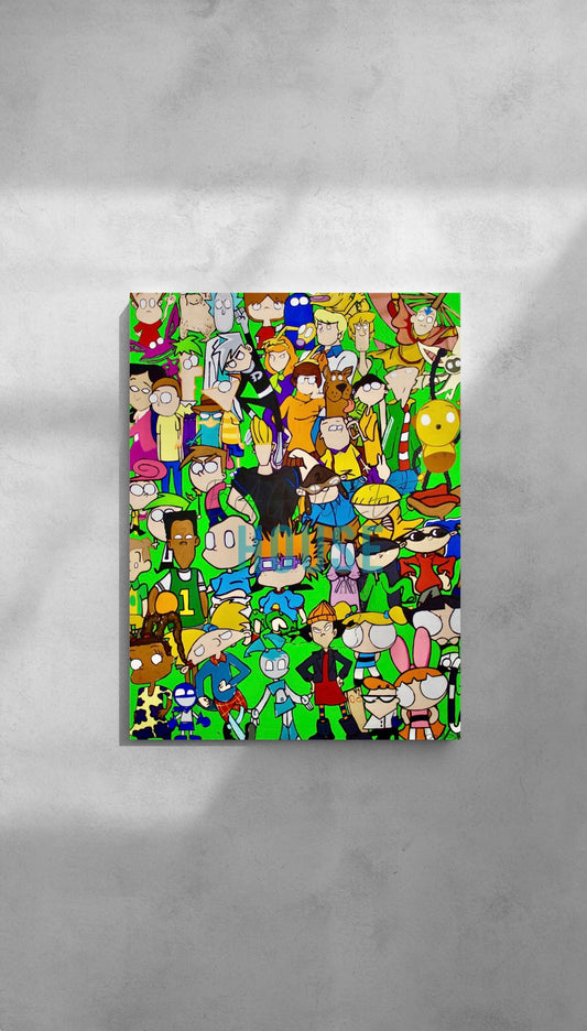 “Adult Cartoons” Fine Art Giclee Canvas Print