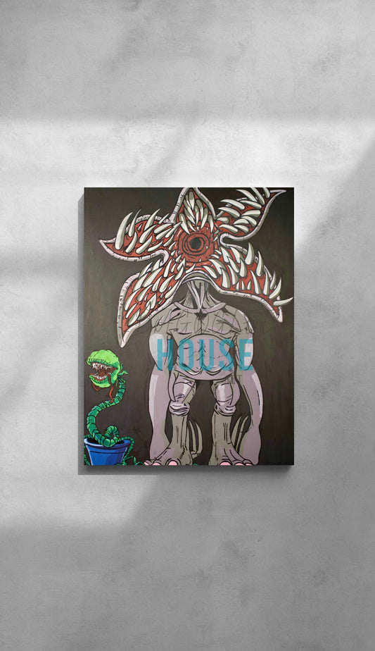 “Strange Connections” Fine Art Giclee Canvas Print (Black)