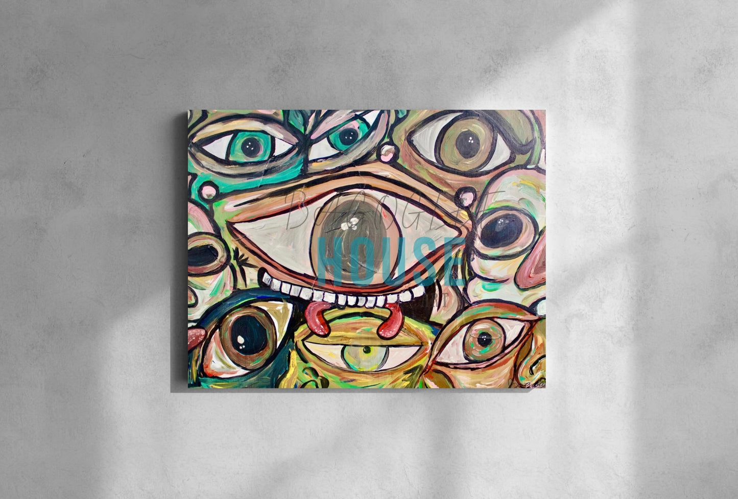“Eyes With Sharp Teeth” Fine Art Giclee Canvas Print