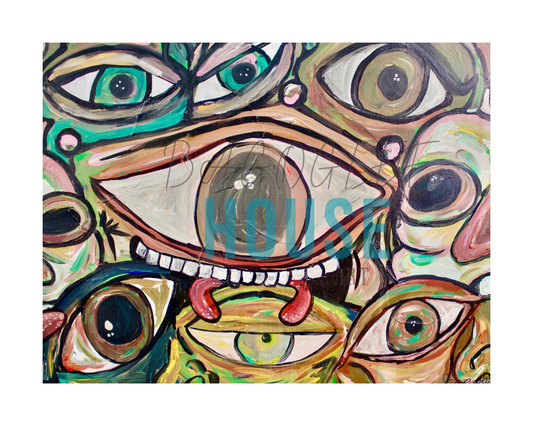 “Eyes With Sharp Teeth” Fine Art Giclee Matte Paper Print