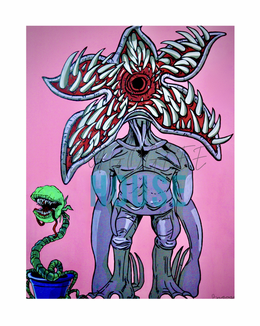 “Strange Connections” Fine Art Giclee Matte Paper Print (Pink)